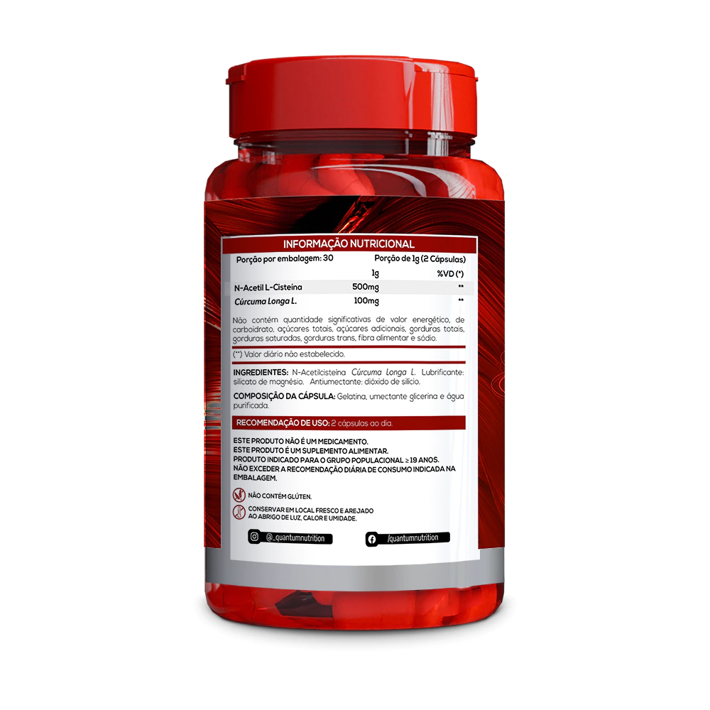 NAC - Acetilcisteína 60 Cápsulas - Imagem 2